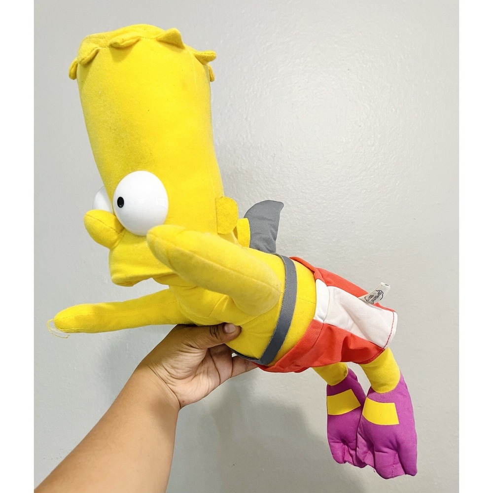 THE SIMPSONS‎ BART The Shark Swimming 18" Plush Stuffed Toy Factory Doll